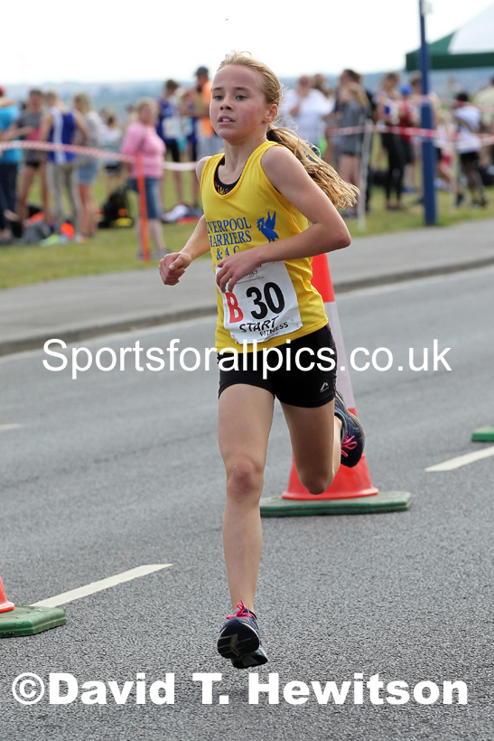 Girls under-13s 2021 Northern 6 and 4 Stage and Young Athletes Road Relays, Redcar. Photo: David T. Hewitson/Sports for All Pics
